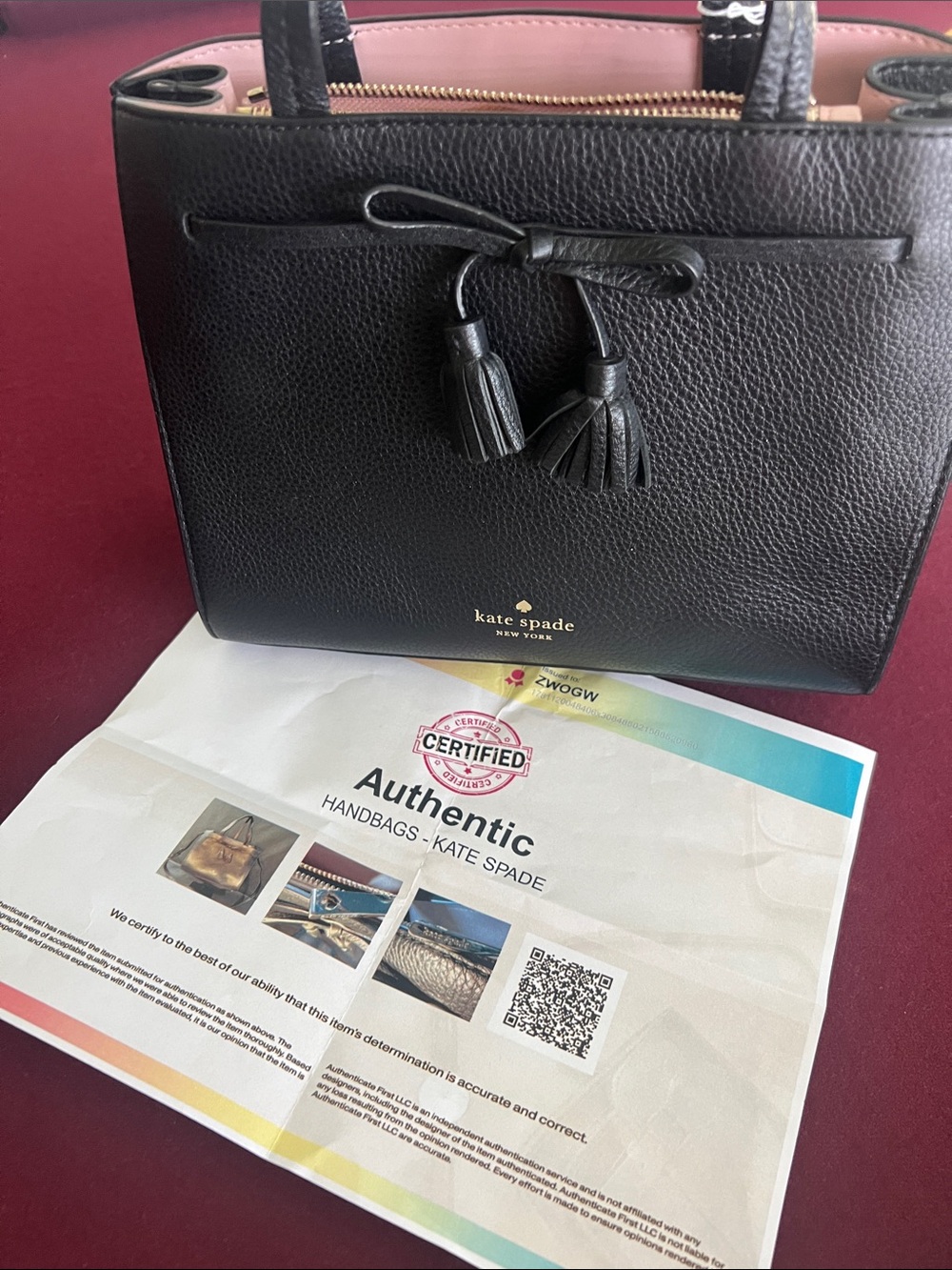 Kate Spade Hayes Street Small Isobel Black Pebbled Leather Bag